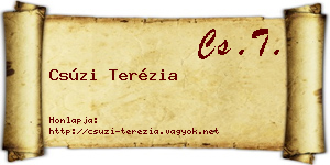Csúzi Terézia névjegykártya