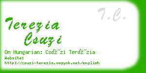 terezia csuzi business card